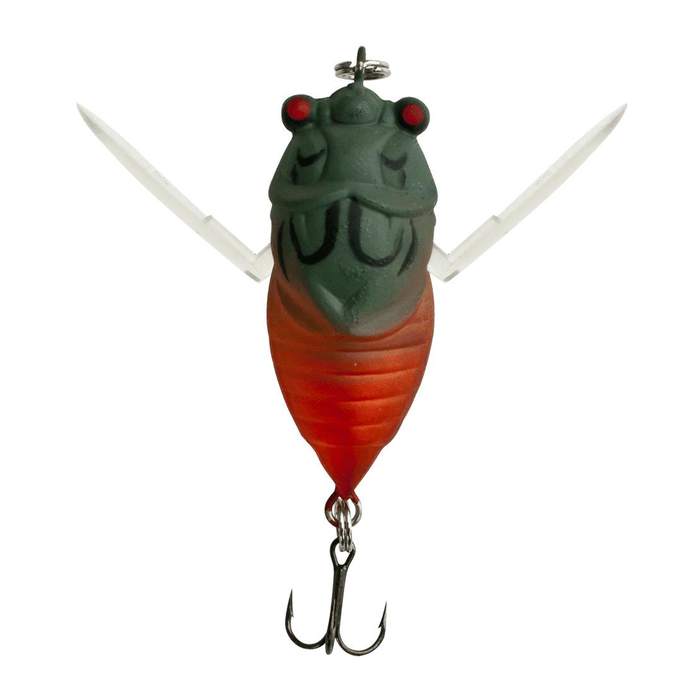 Profishent 40mm Humbug Cicada Fishing Lure Red Green