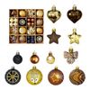 Catzon 64 Pcs Christmas Ornaments with Bow & Star & Heart Shaped Great for Holiday Party Decor-Set 7