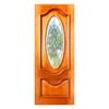 Woodcraft 2040 x 820 x 40mm Entrance Door Olivia Leadlight  Glass TGR01CBLK
