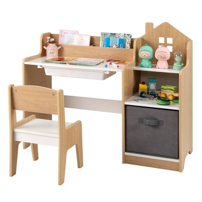 Costway Kids Study Desk & Chair Set