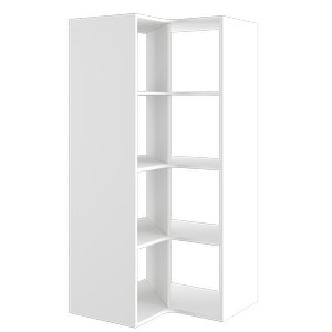 Lugna 1424 x 682 x 390mm White 4 x 2 Cube Corner Unit