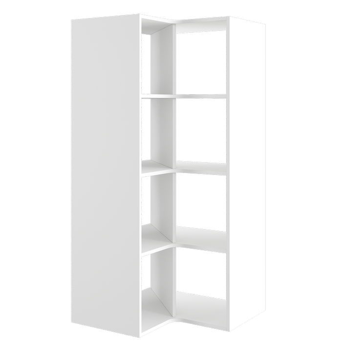 Lugna 1424 x 682 x 390mm White 4 x 2 Cube Corner Unit