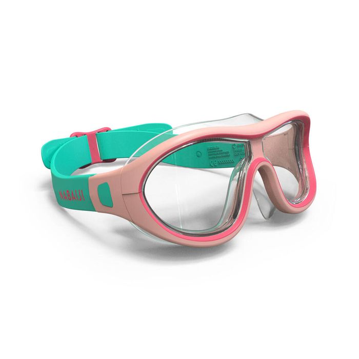 Kid's Swimming Mask Clear Lenses - Swimdow 100 - Mint Green