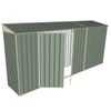 Build-a-Shed 0.8 x 4.5 x 2m Skillion Double Hinged Side Door Shed - Green