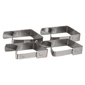 4pc Avanti Stainless Steel Table Cloth Clips Holder Desk Cover Clamp Silver