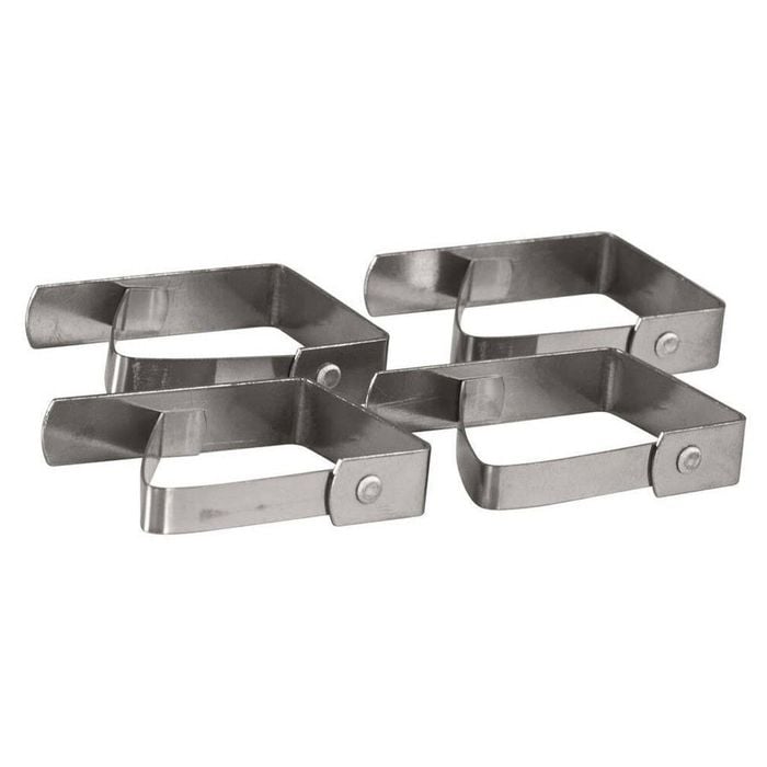 4pc Avanti Stainless Steel Table Cloth Clips Holder Desk Cover Clamp Silver