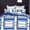 Retro Home 250TC Cotton Rich Metropol Cobalt Quilt Cover Set Queen