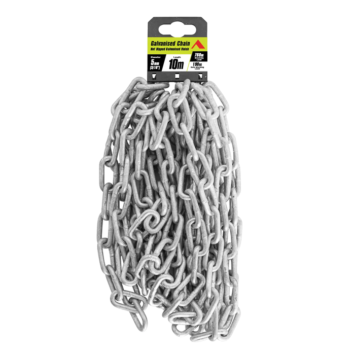 Pinnacle 5mm 3/16" x 10m Galvanised Chain