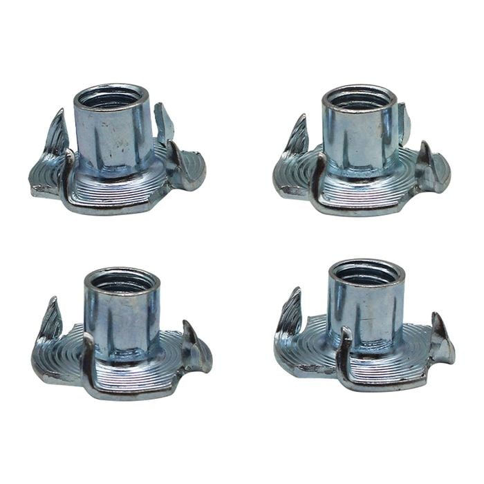 M6 Zinc Plated T Nuts - 4 Pack