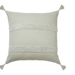 Accessorize Bedroom Collection 45cm x 45cm Grey Indra Tassel Cushion