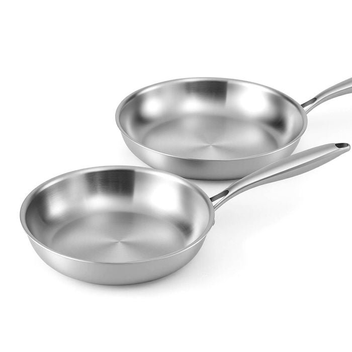 5-star Chef Frying Pan Stainless Steel Uncoated Twin Frypan Set