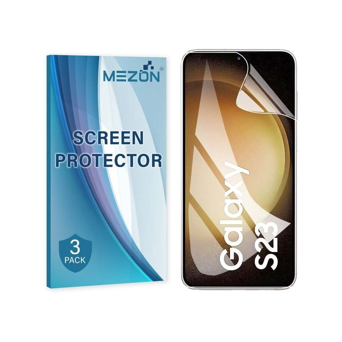 3 Pack MEZON Samsung Galaxy S23 (6.1") Hydrogel Film Clear Screen Protectors