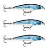 3x Rapala 10cm X Rap Magnum Prey Lipless Hard Body Fish Lures - HD Sil Blu Mack