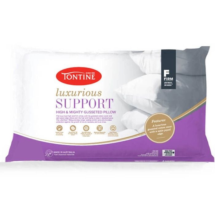 Tontine Luxurious Support High & Firm Sleeping Pillow Cushion Rectangle Bedding