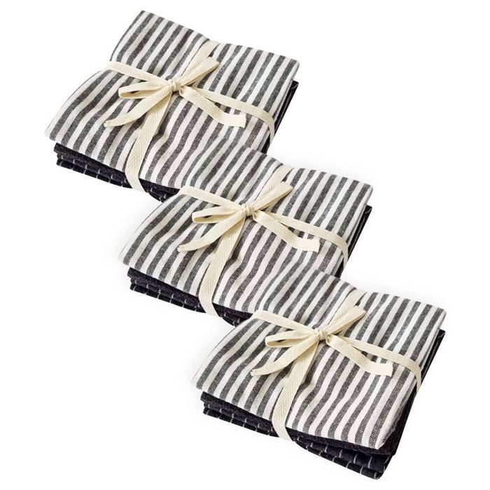 9pc J Elliot Home Katerina Cotton 50x70cm Tea Towel - Charcoal