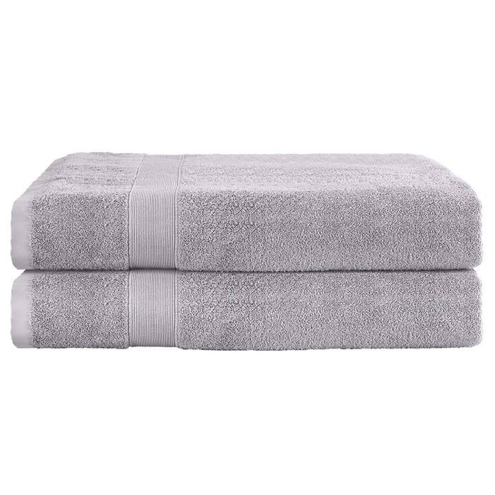 Timeless Living 2 Pack Bath Sheets Set Cotton Extra Large Towel Grey
