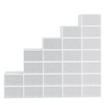 Artiss Shoe Box Rack DIY Set of 24 Stackable White Abel