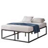 Zinus King Single Joseph Bed Frame Metal Bed Platform Base - 45cm High Black