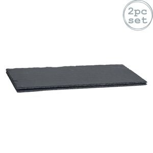Argon Tableware Modular Slate Table Runner - 100 x 25cm - Natural Slate Dining Table Mat Decorative Dinner Centre Piece Platter