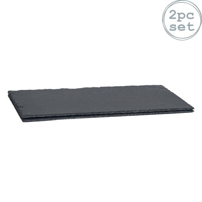 Argon Tableware Modular Slate Table Runner - 100 x 25cm - Natural Slate Dining Table Mat Decorative Dinner Centre Piece Platter