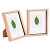 Nicola Spring 8" x 10" 3D Box Photo Frames with White 4" x 6" Mount - Light Wood - Pack of 2