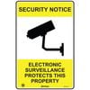 Pinnacle 600 x 400mm Poly Security Notice Electronic Surveillance Sign 