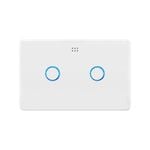 DETA White Gloss Grid Connect Smart Double Gang Touch Light Switch