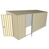 Build-a-Shed 1.5 x 4.5 x 2m Single Hinged Skillion Shed with Hinged Side Door - Cream