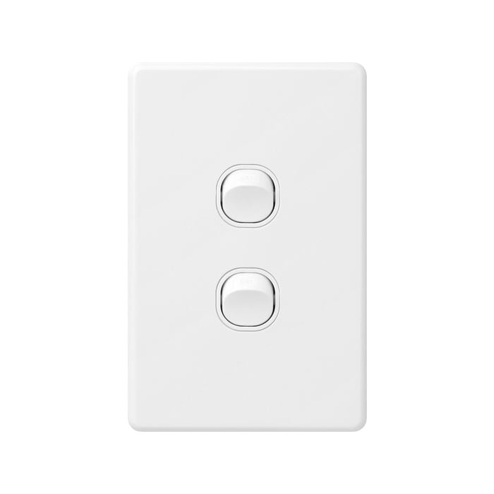 DETA X6 Gloss White Double Vertical Switch