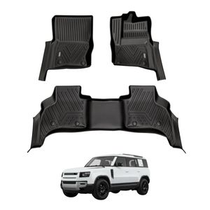 AUSGO Car Floor Mats for Land Rover Defender L663 Series 110 5-Seat 2020-Onwards All-Weather Floor Liners