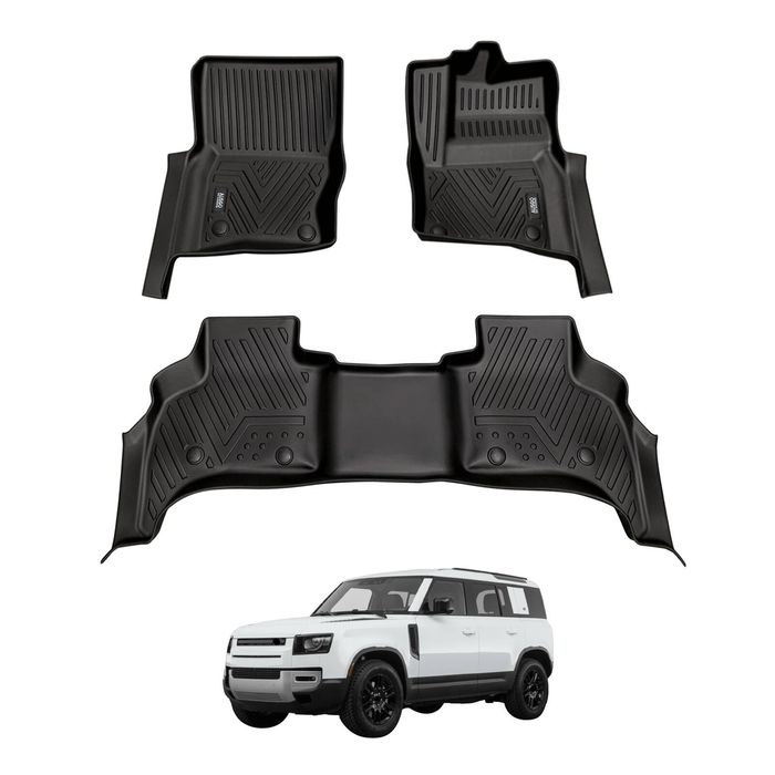 AUSGO Car Floor Mats for Land Rover Defender L663 Series 110 5-Seat 2020-Onwards All-Weather Floor Liners