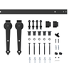 Rolltrak 2000 x 40 x 6mm Matte Black Arrow Barn Door Track Side Mount
