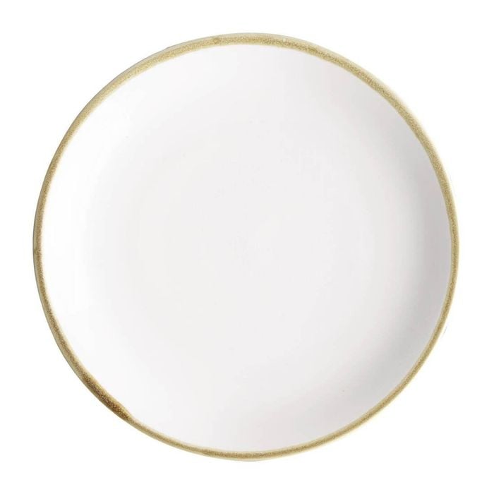 Olympia Coupe Plate Kiln Chalk 230mm Pack Of 6 Ceramic Tableware