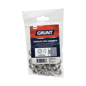Grunt 8mm Stainless Steel Webbing Accessory Grommet - 50 Pack