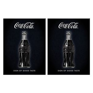 2PK Nostalgic Art Fridge Rectangle Magnet Coke Sign of Good Taste 6x8cm