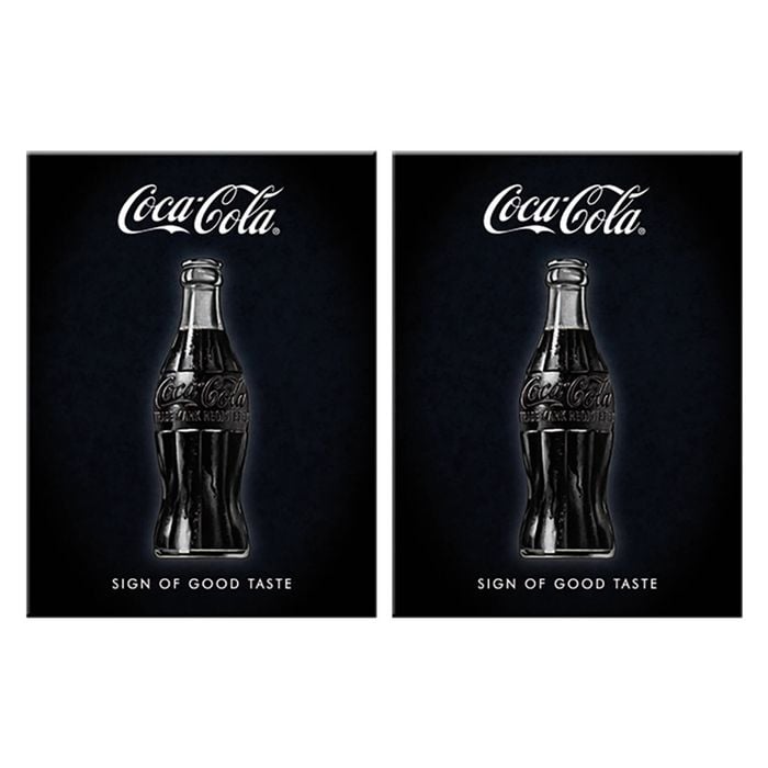 2PK Nostalgic Art Fridge Rectangle Magnet Coke Sign of Good Taste 6x8cm