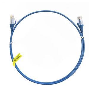 4Cabling 25cm CAT6 Ultra Thin LSZH Ethernet Network Cable - 10 Pack Blue