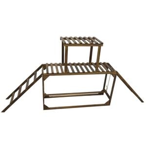 P&p Carbon Wood Chicken Perch Frame Multi Level Roosting Climbing Play Stand