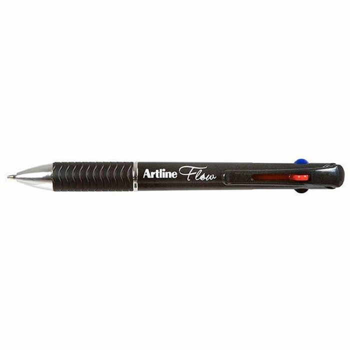 Artline 4 Colour Retractable Pen 1mm (Box of 12) (Charcoal)