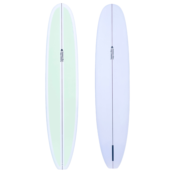 Summer Vibes Classic Longboard Noserider Single Fin Surfboard - 9'1 - Mint