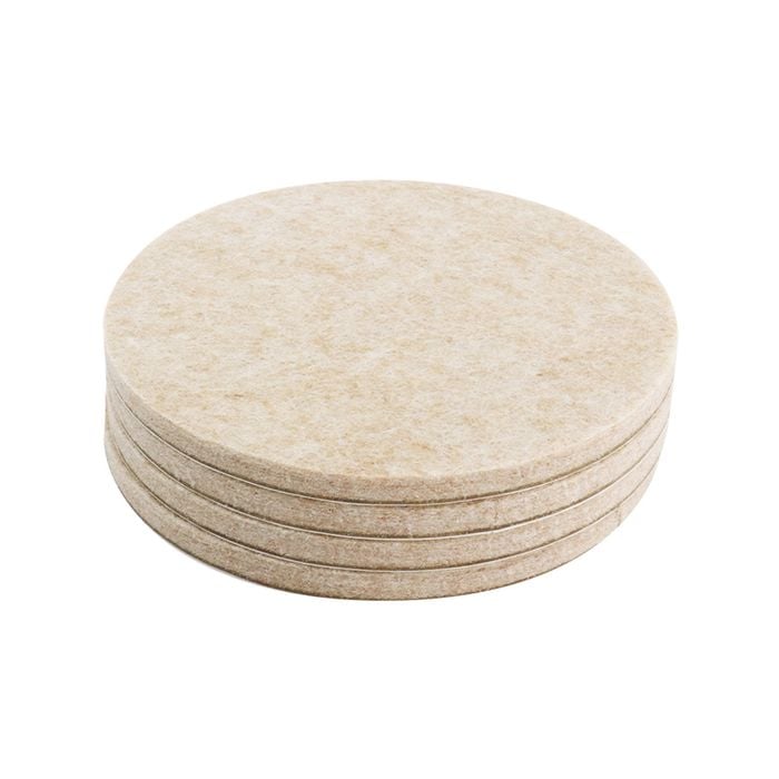 Surface Gard 76mm Beige Round Felt Floor Protection - 4 Pack