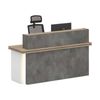 Modern Furniture JARIN  Reception Desk Left Panel - Carbon Grey & White Colour
