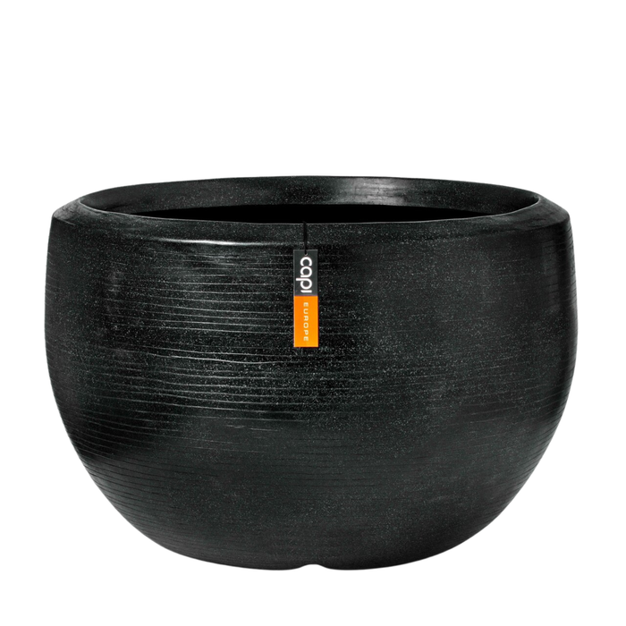Capi 1080 x 750mm Black Ball Vase Pot