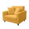 Anyhouz 1 Seater Sofa Cover Plain Yellow Style And Protection For Living Room Sofa Chair Elastic Stretchable Slipcover