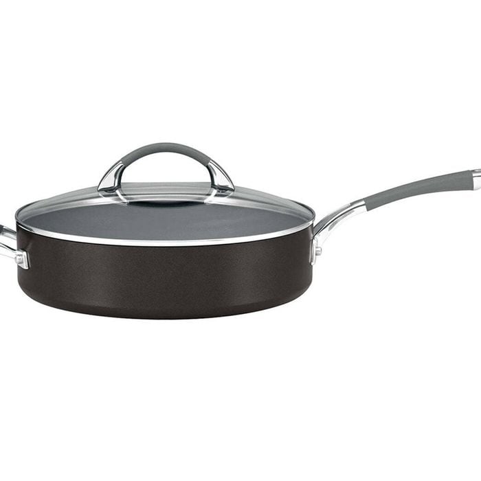 Anolon Endurance+ 30cm/4.7L Covered Saute Pan w/Lid Round Induction Cookware BLK