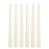 4x Tapered Dinner  Unscented Taper Wedding Candle 25cm in Ivory