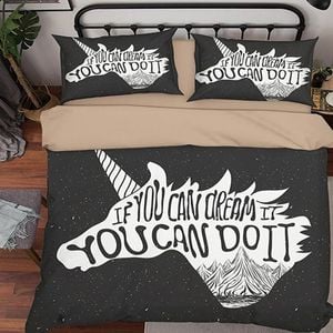 3D Unicorn Head 153 Bedding Set Pillowcases Quilt Duvet Cover Set Queen King
