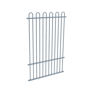 ProtectorAl 350 - 1200 x 1800mm Deep Ocean Aluminium Loop Top Pool Fence Panel With Mid Rail