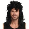 s Rock Hip Hop Wig Punk Rockstar 80s Party Costume Dude Bogan Curly Black
