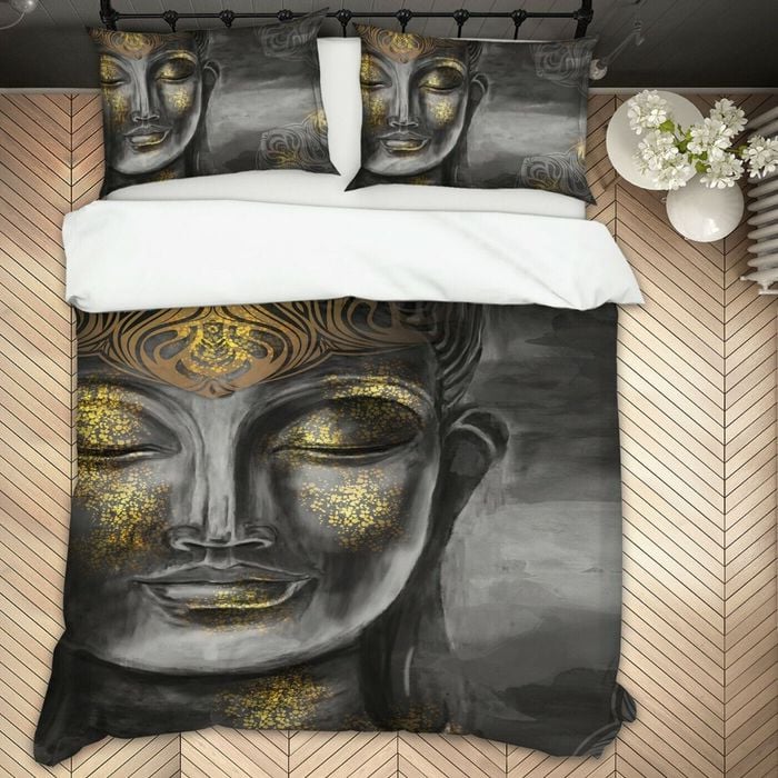 3D Buddha Statue 162 Bed Pillowcases Quilt King Single Size